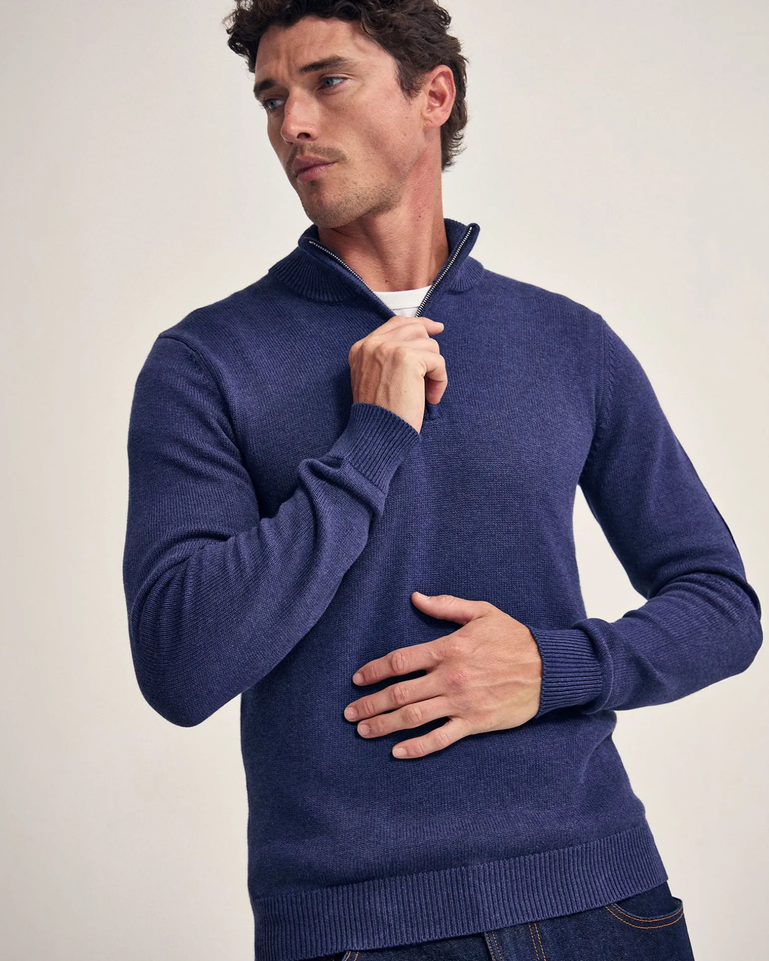 Robert Zip Neck Knit Pullover