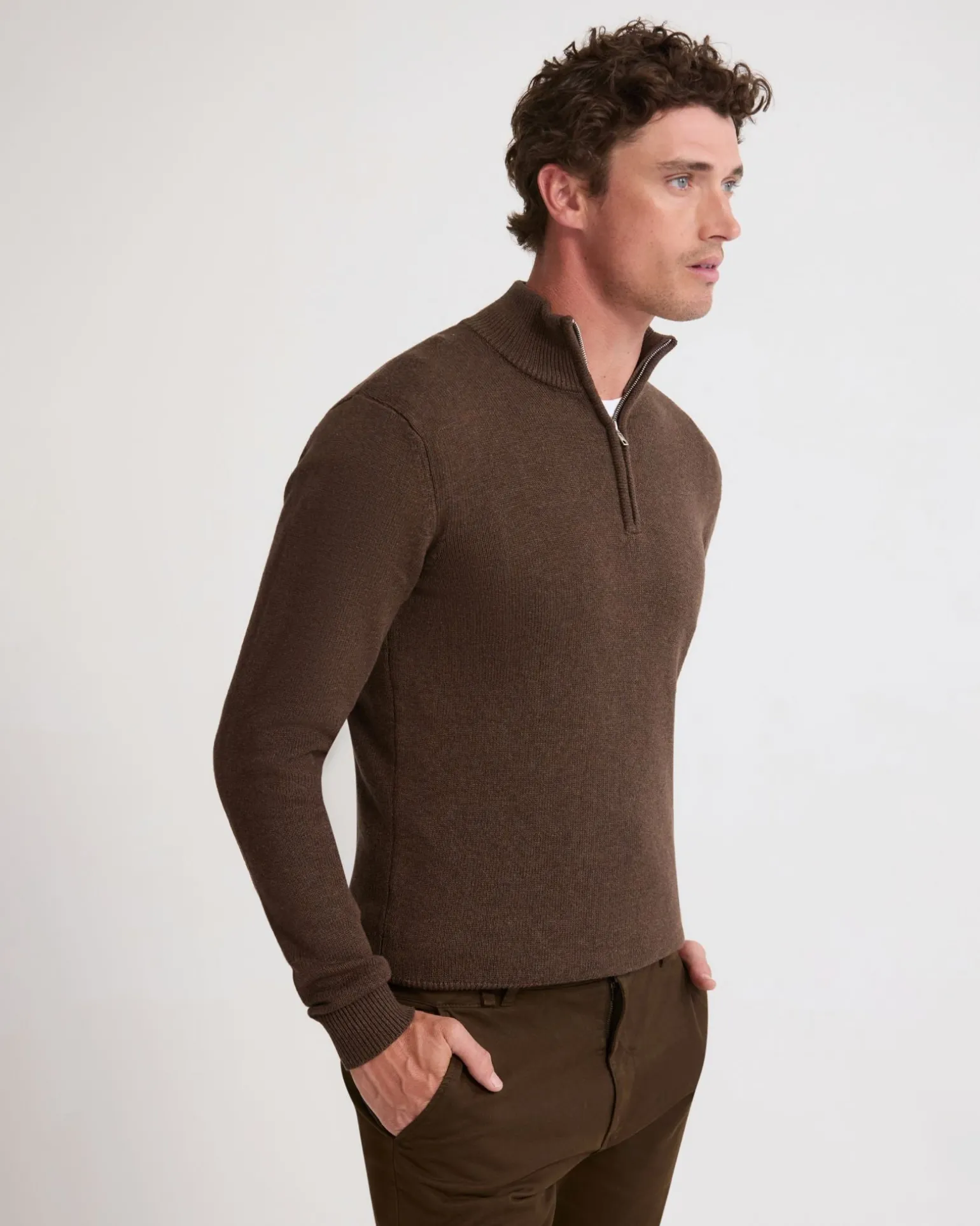 Robert Zip Neck Knit Pullover