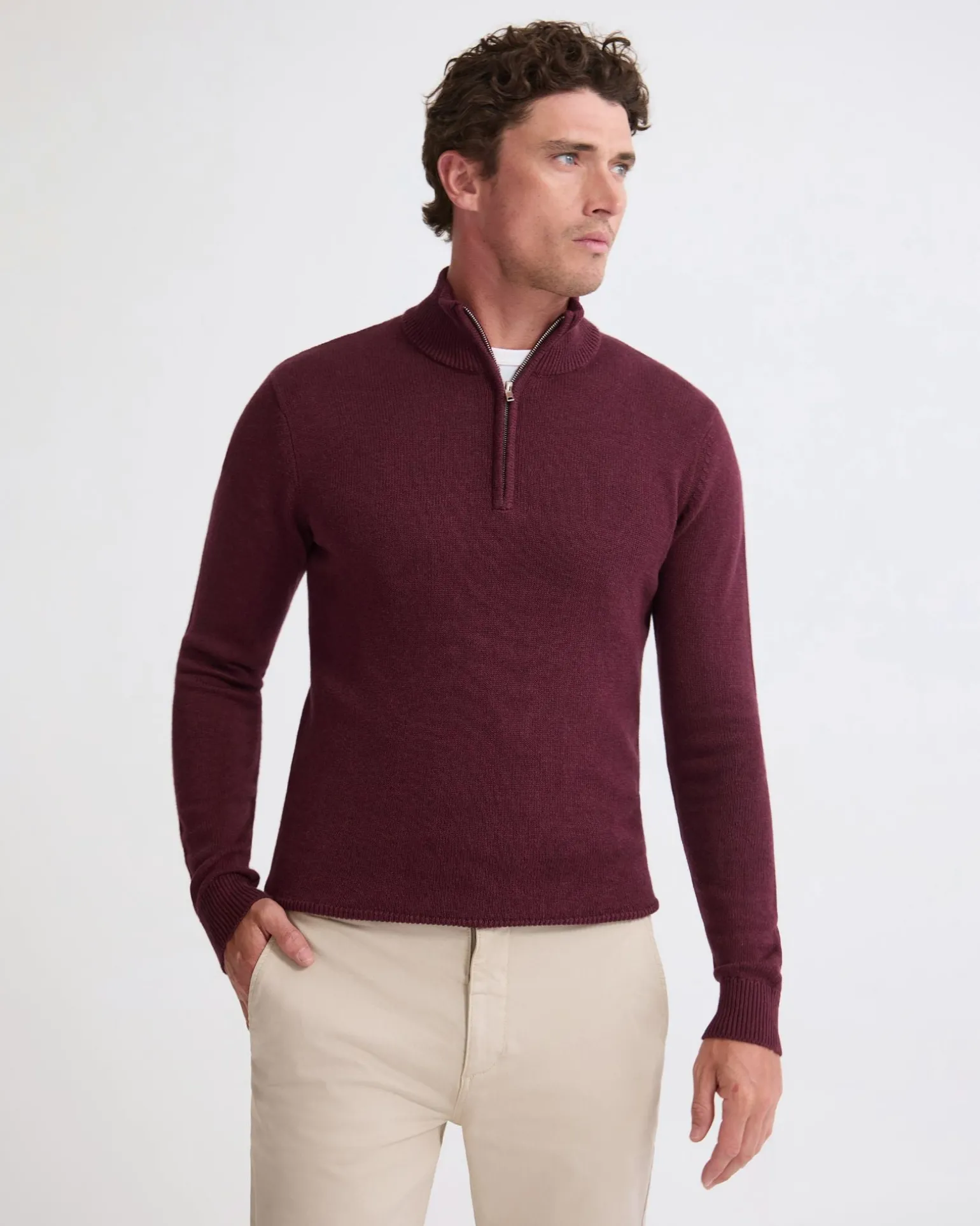 Robert Zip Neck Knit Pullover