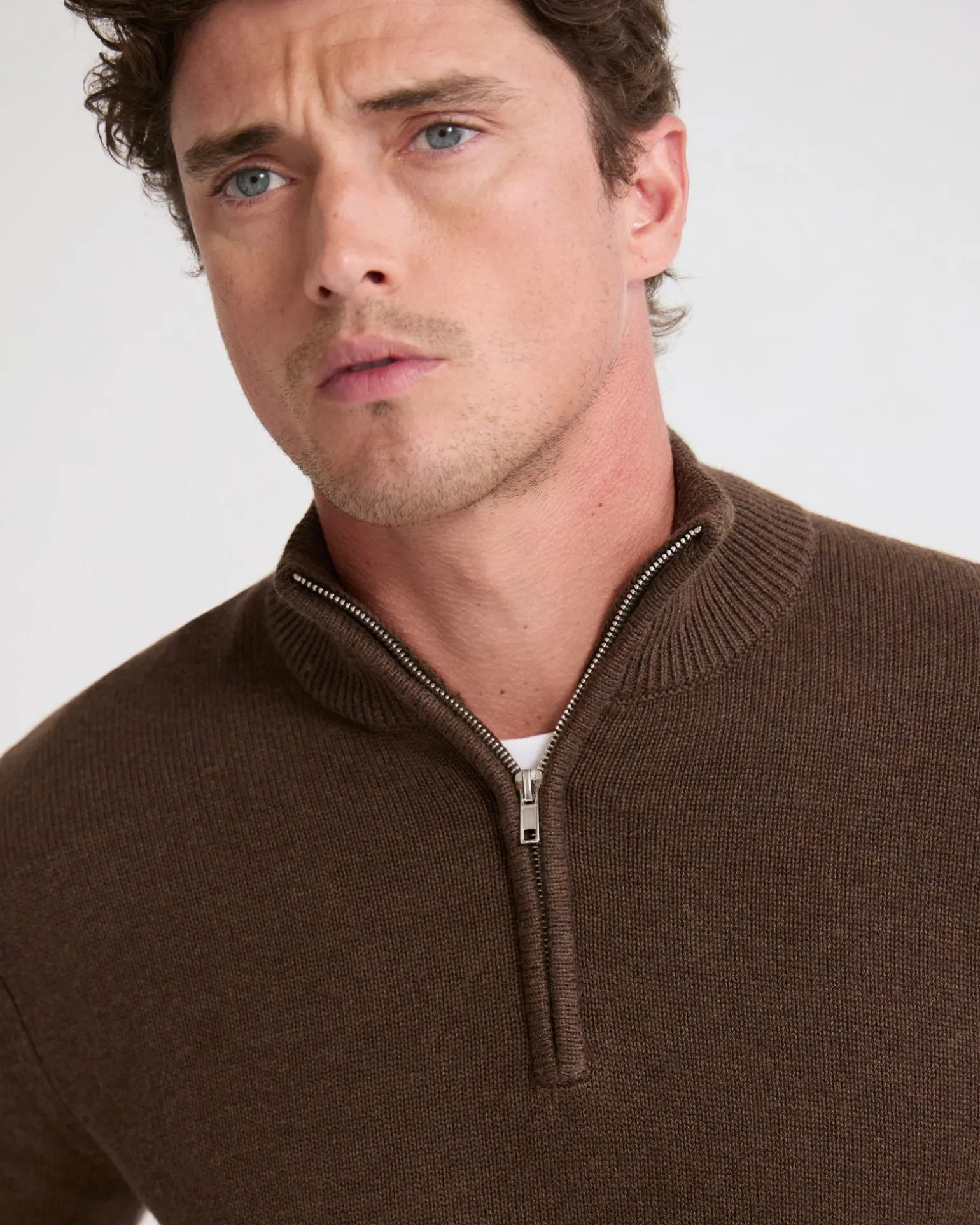 Robert Zip Neck Knit Pullover