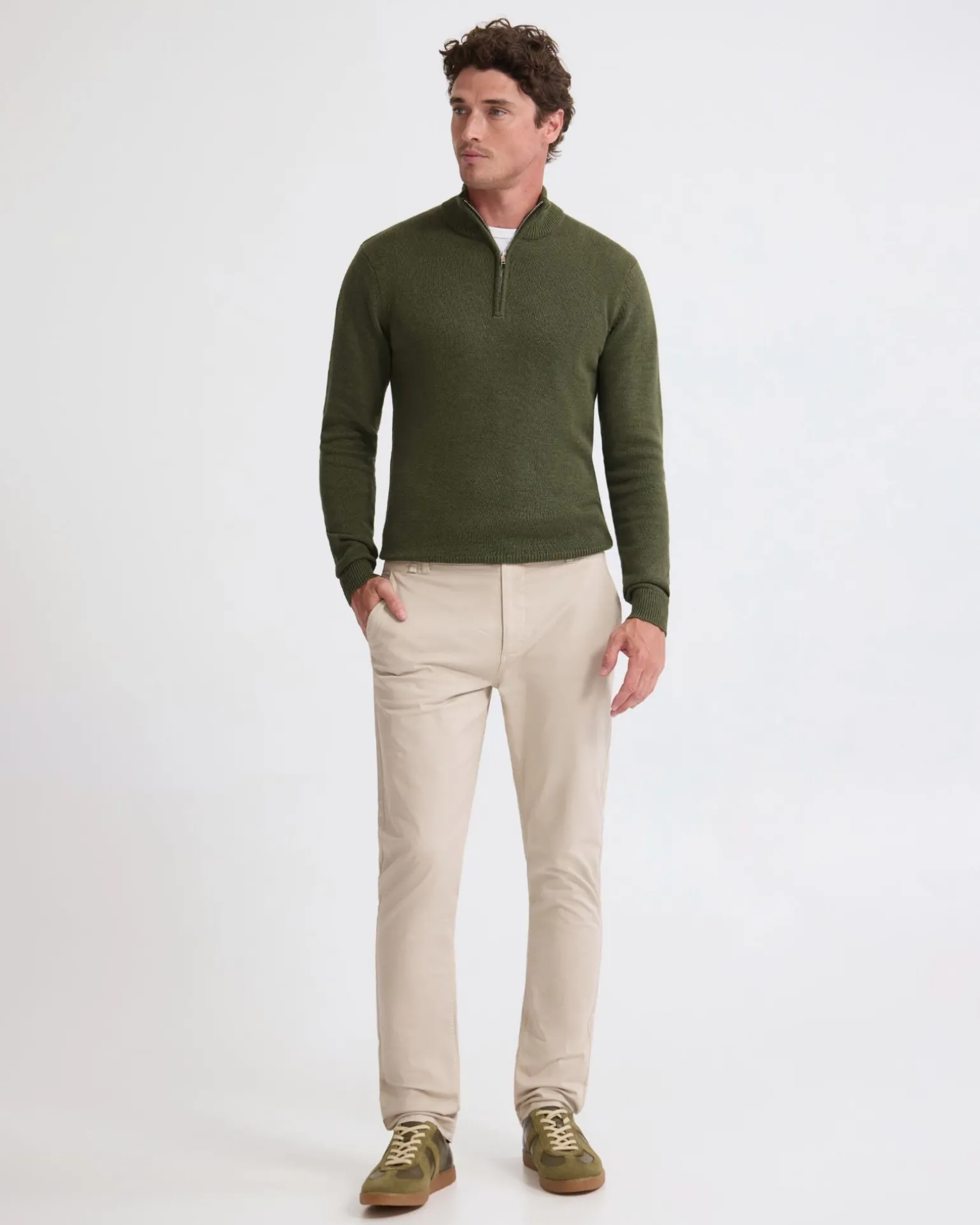 Robert Zip Neck Knit Pullover
