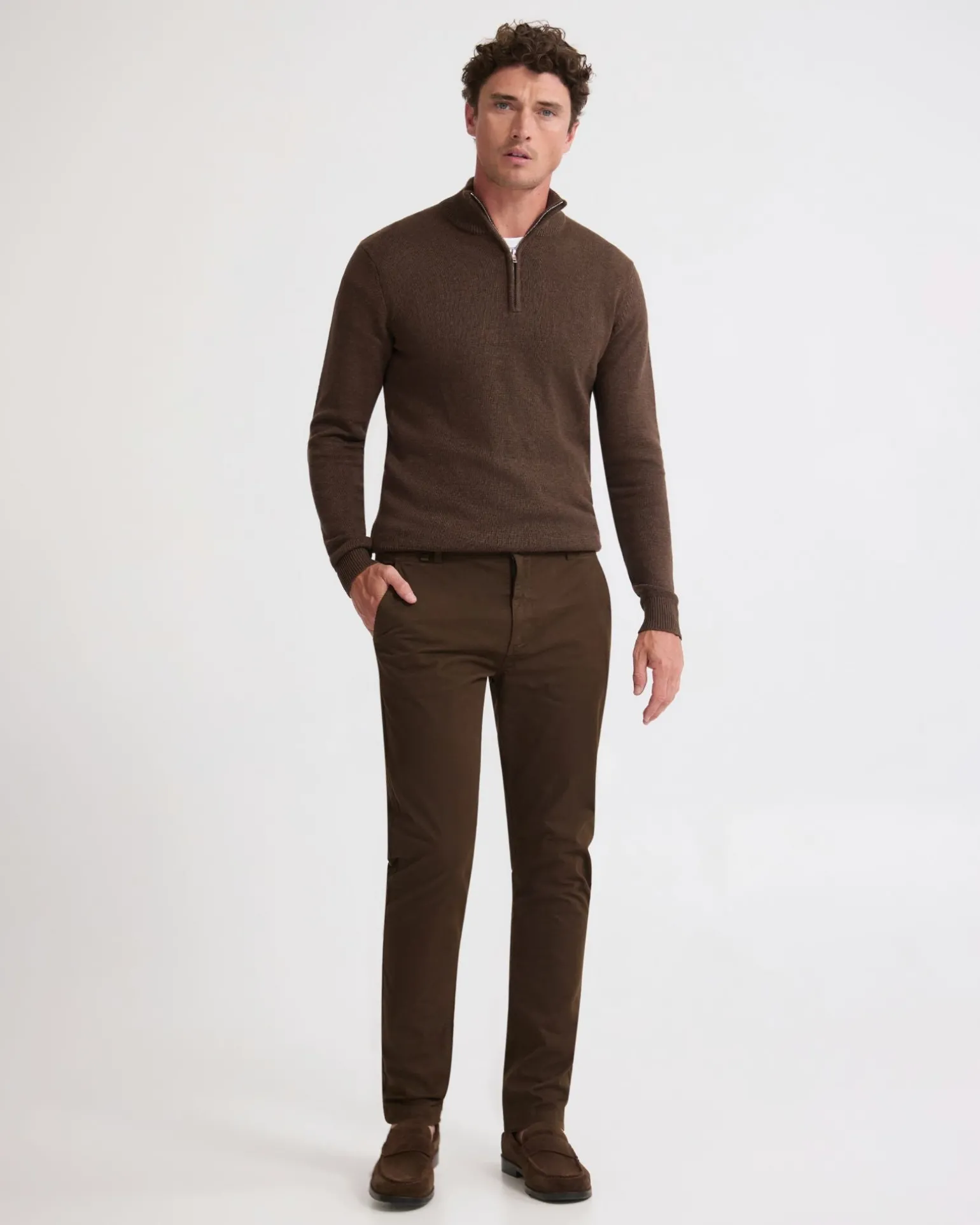 Robert Zip Neck Knit Pullover