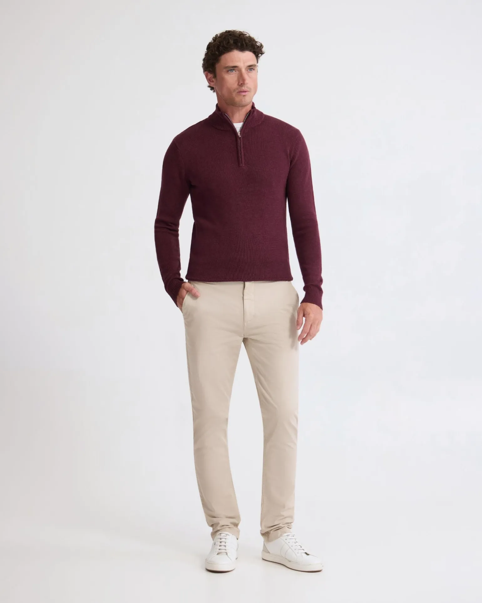 Robert Zip Neck Knit Pullover