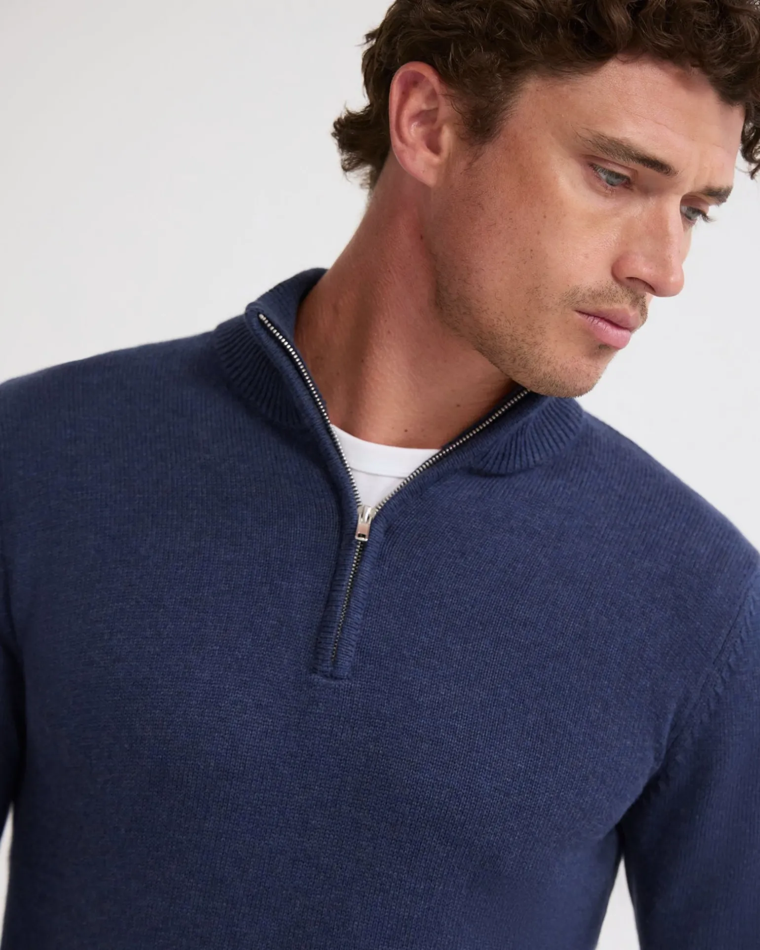 Robert Zip Neck Knit Pullover
