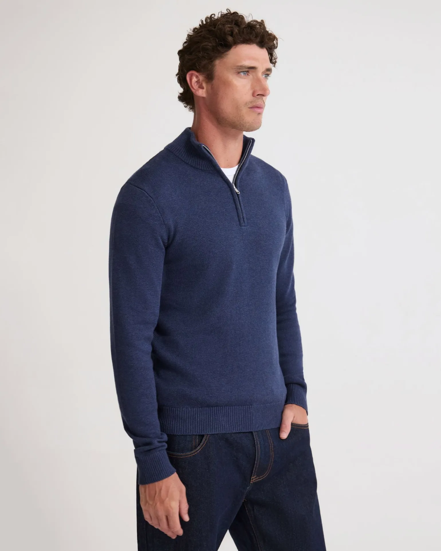 Robert Zip Neck Knit Pullover
