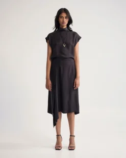 Ronja Cupro Draped Skirt