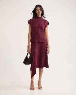 Ronja Cupro Draped Skirt