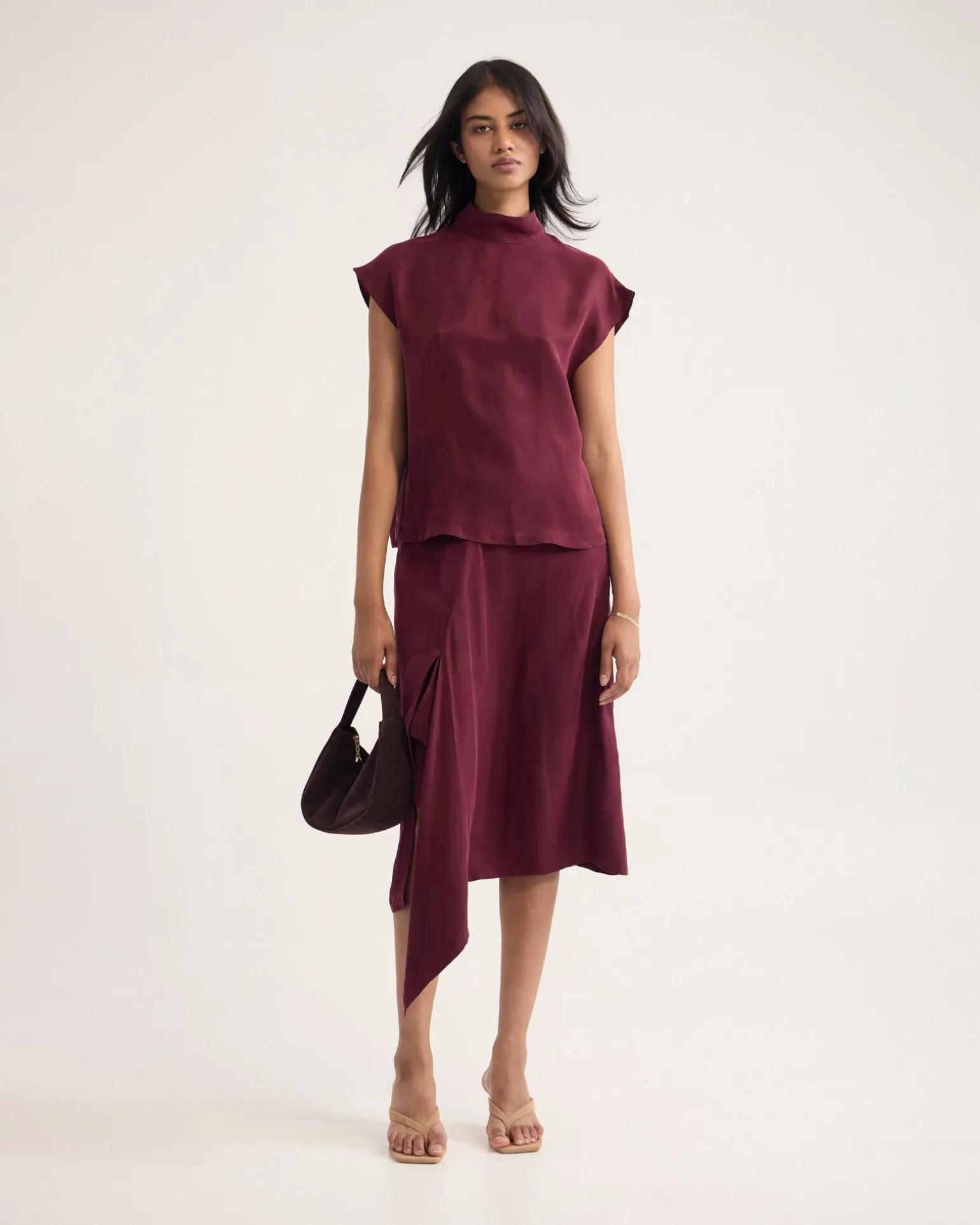 Ronja Cupro Draped Skirt