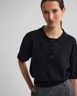 Rose Polo Knitted Top
