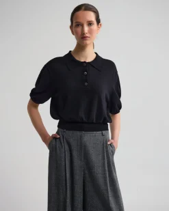 Rose Polo Knitted Top