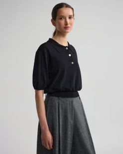 Rose Polo Knitted Top