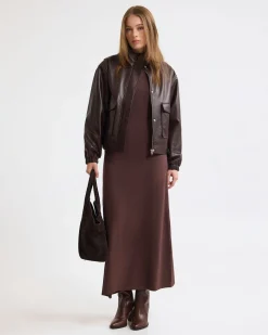 Rosie Leather Bomber