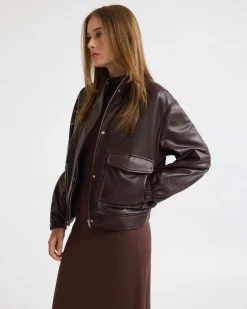 Rosie Leather Bomber
