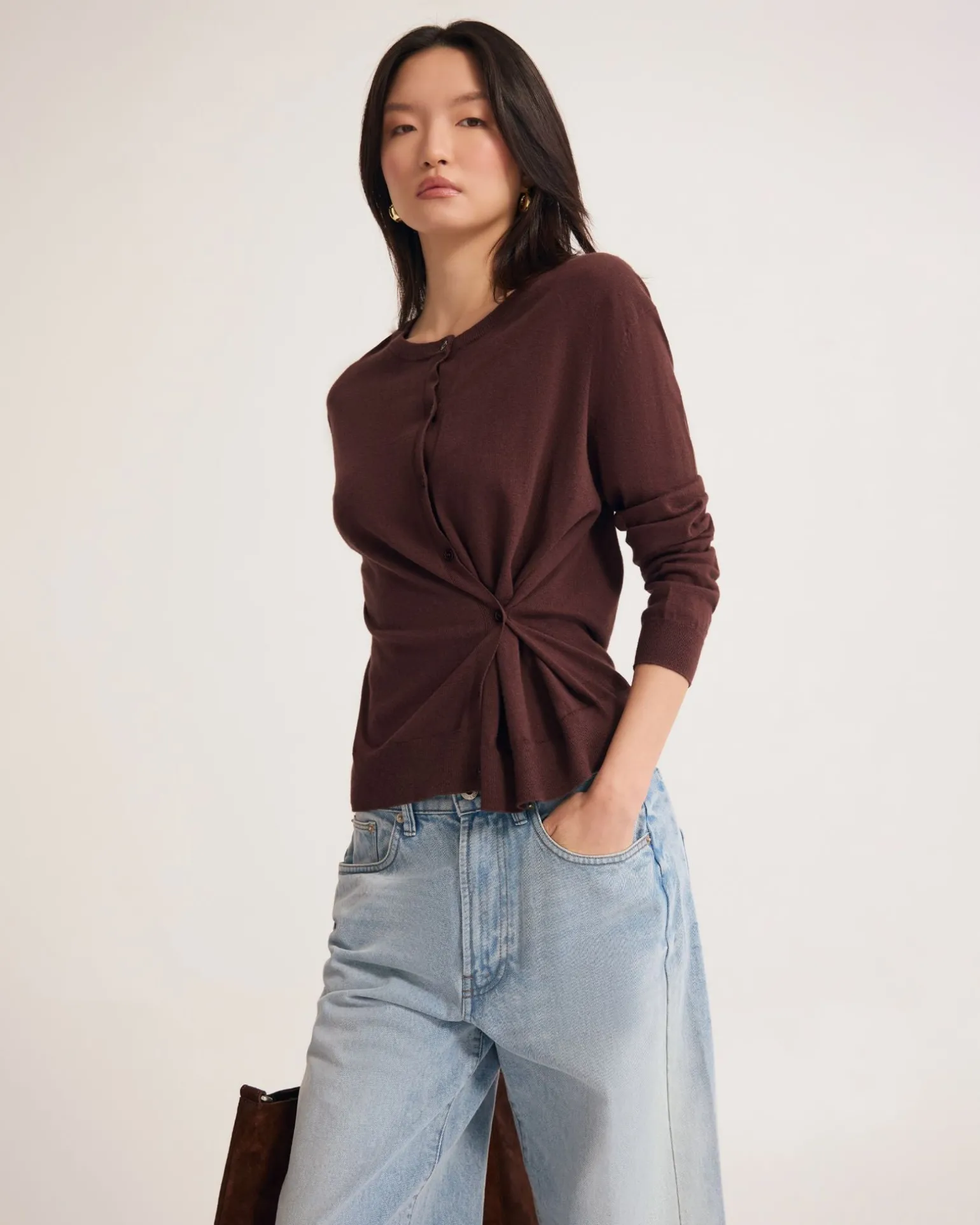 Saga Side Button Cardigan