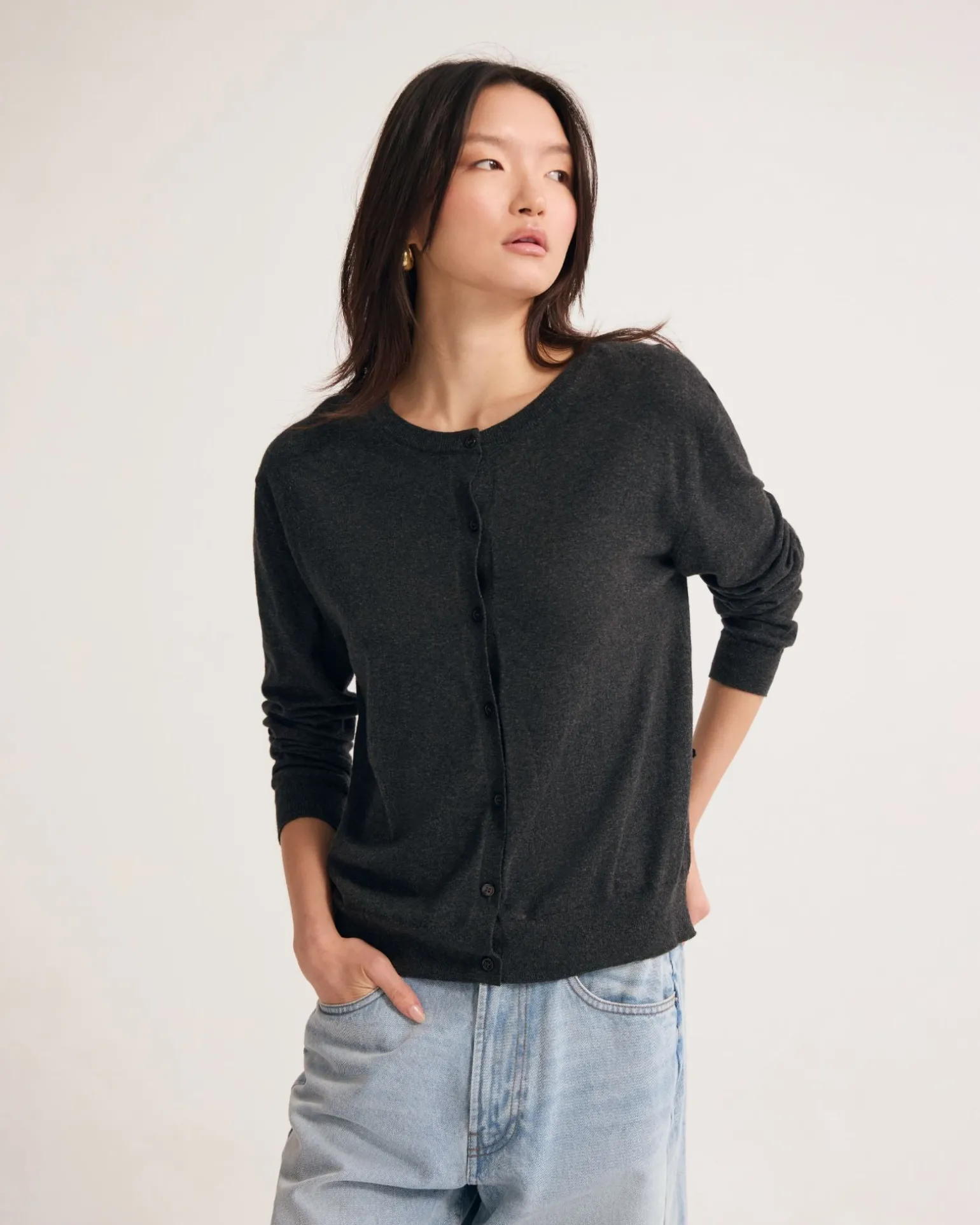 Saga Side Button Cardigan
