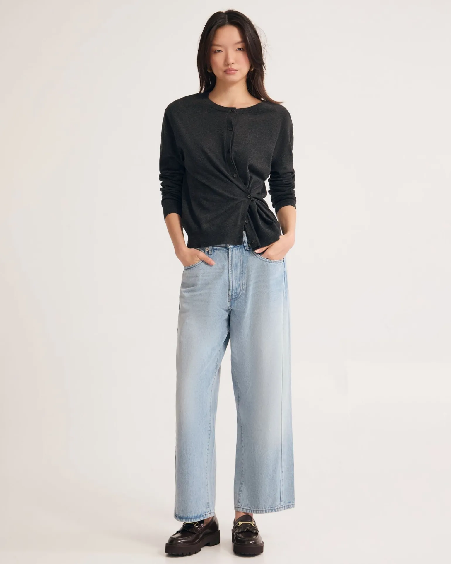 Saga Side Button Cardigan