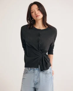 Saga Side Button Cardigan