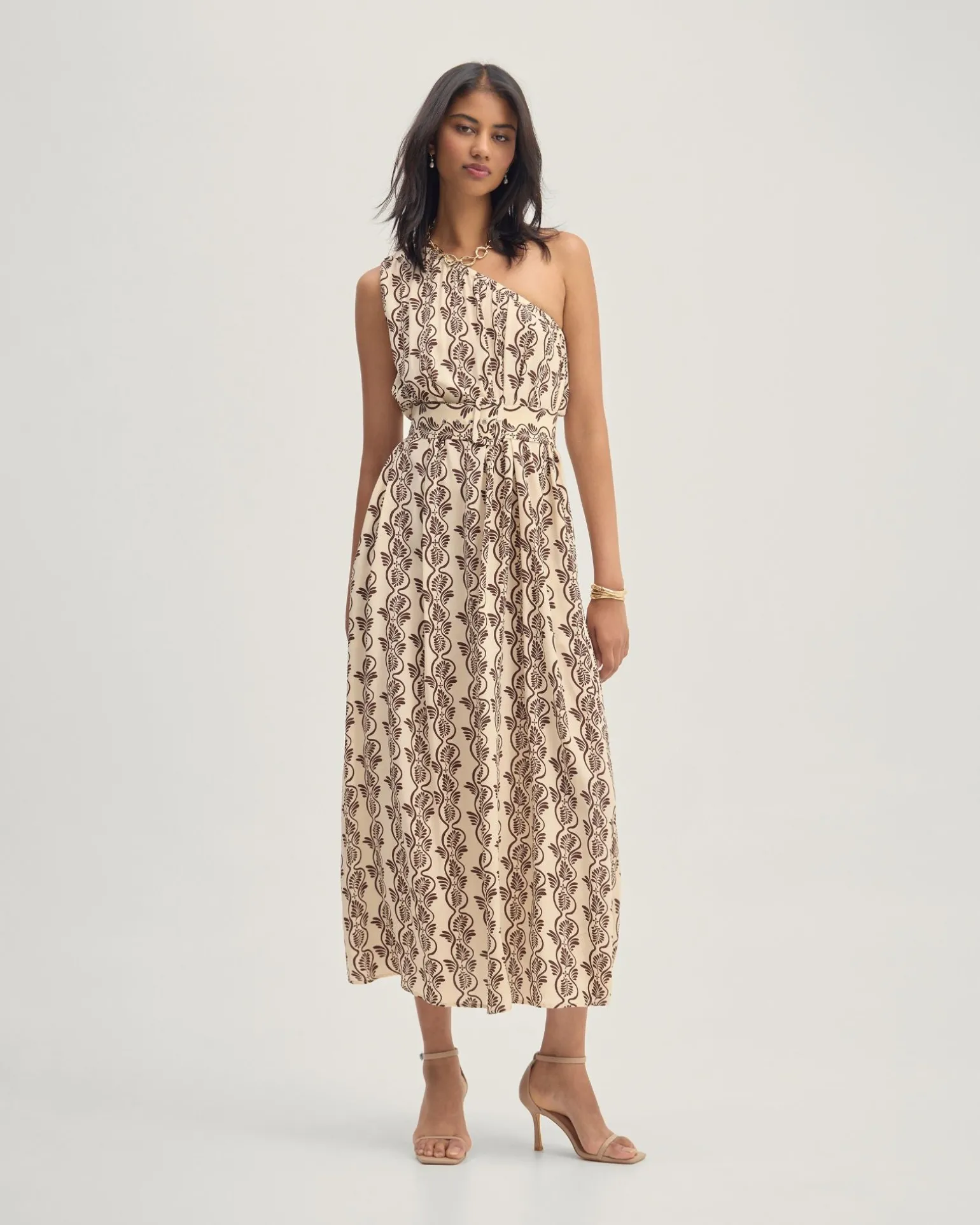 Samia One Shoulder Printed Dress