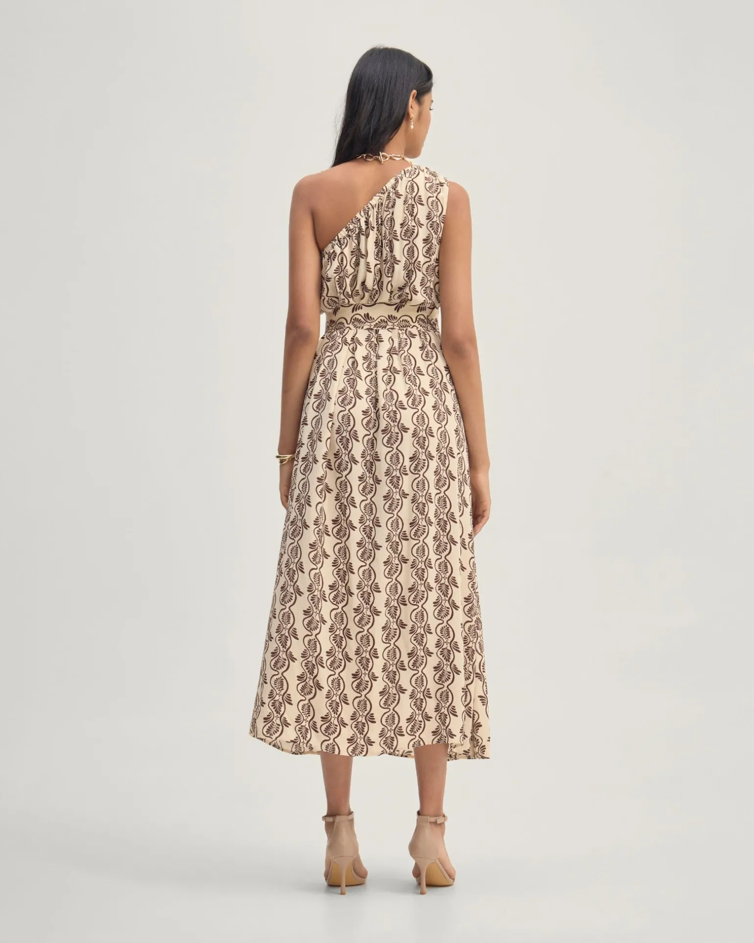 Samia One Shoulder Printed Dress