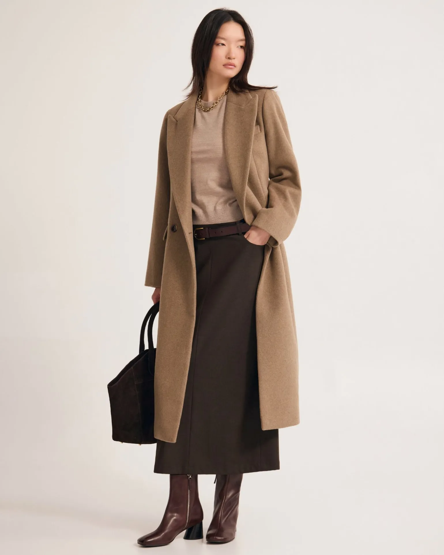 Saskia Double Breasted Wool Rich Coat