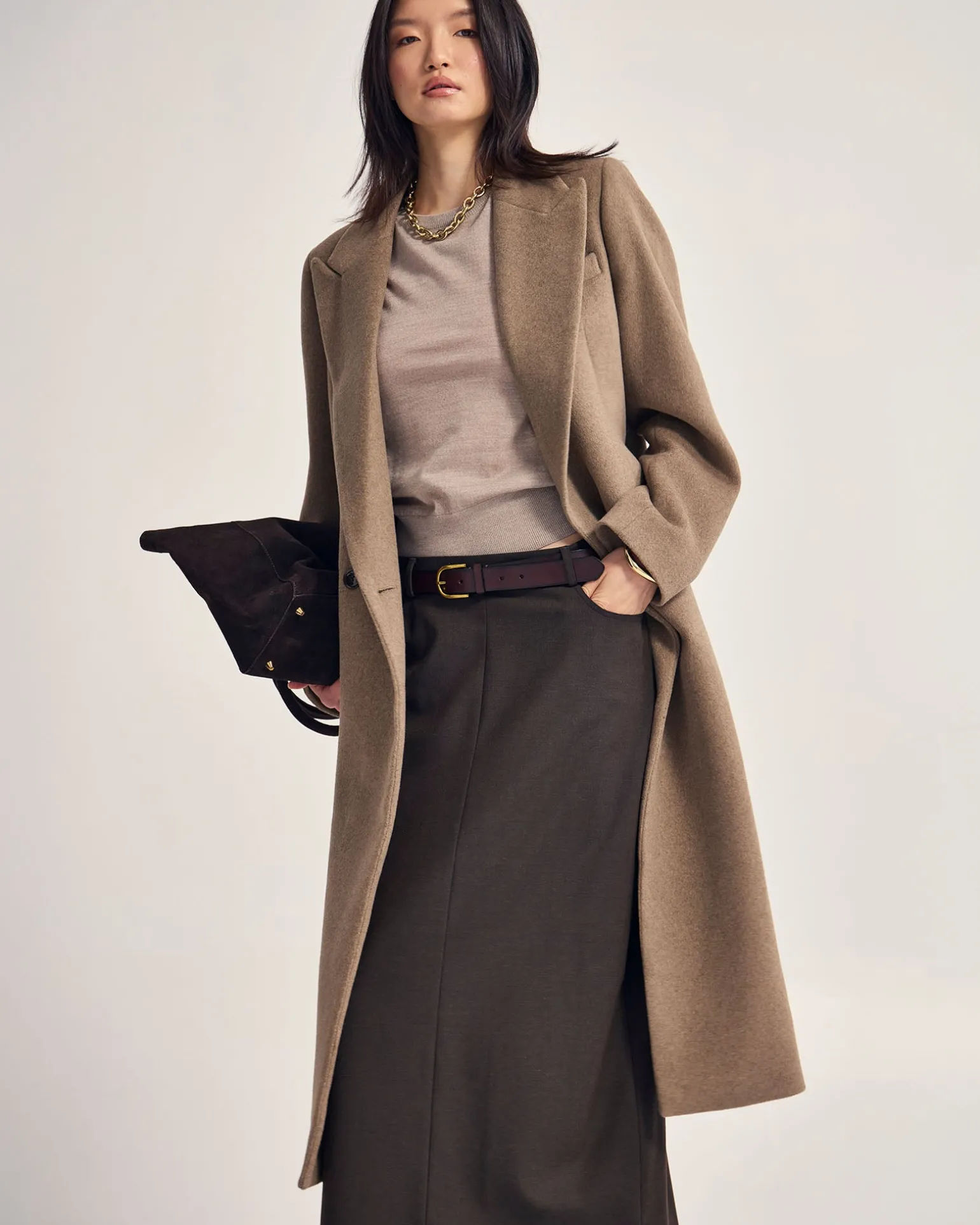 Saskia Double Breasted Wool Rich Coat
