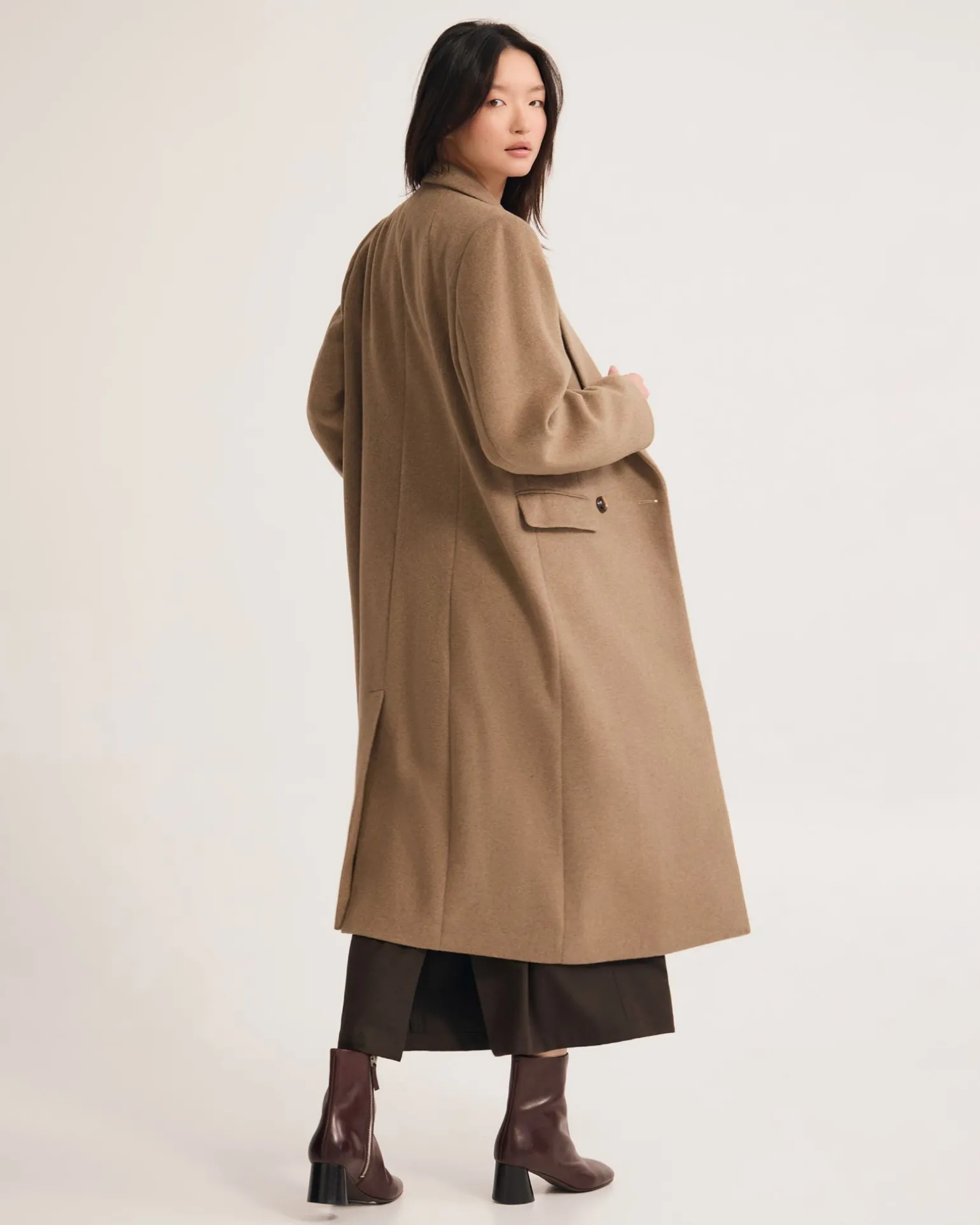 Saskia Double Breasted Wool Rich Coat