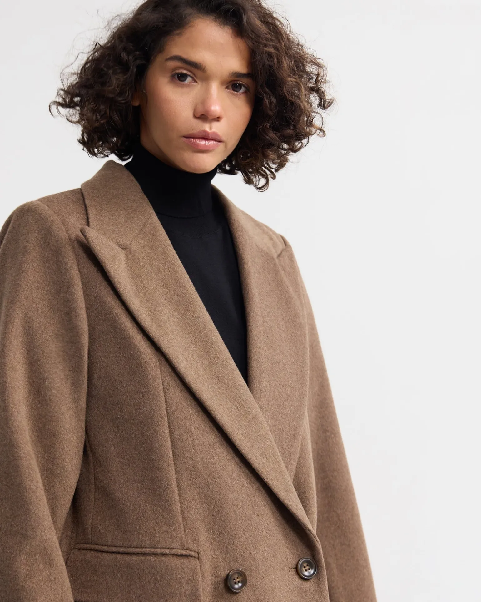 Saskia Double Breasted Wool Rich Coat