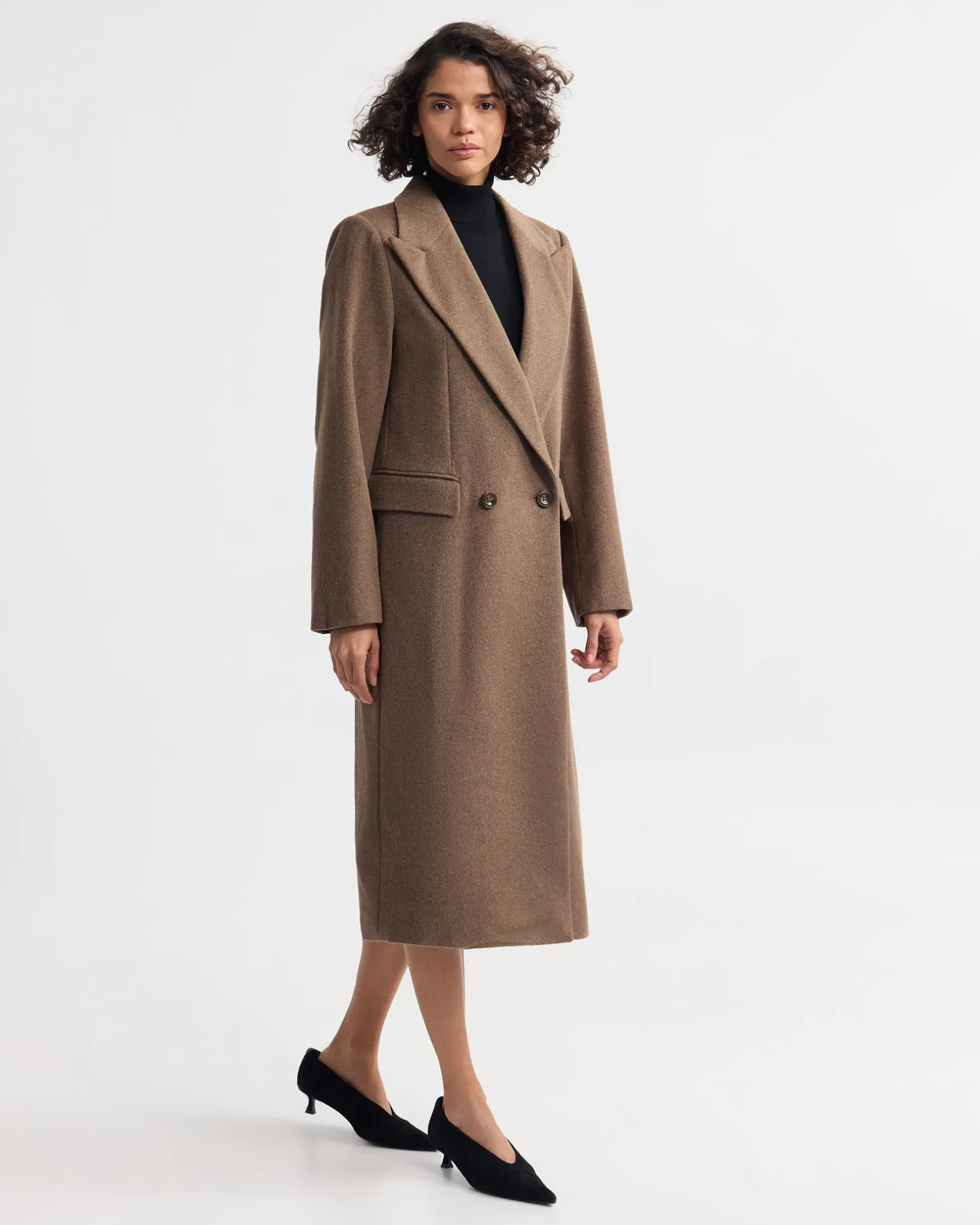 Saskia Double Breasted Wool Rich Coat