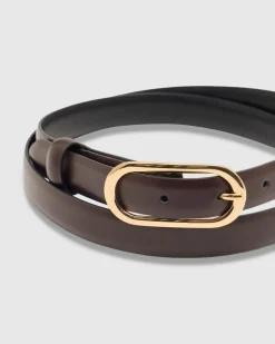 Sierra Leather Skinny Belt