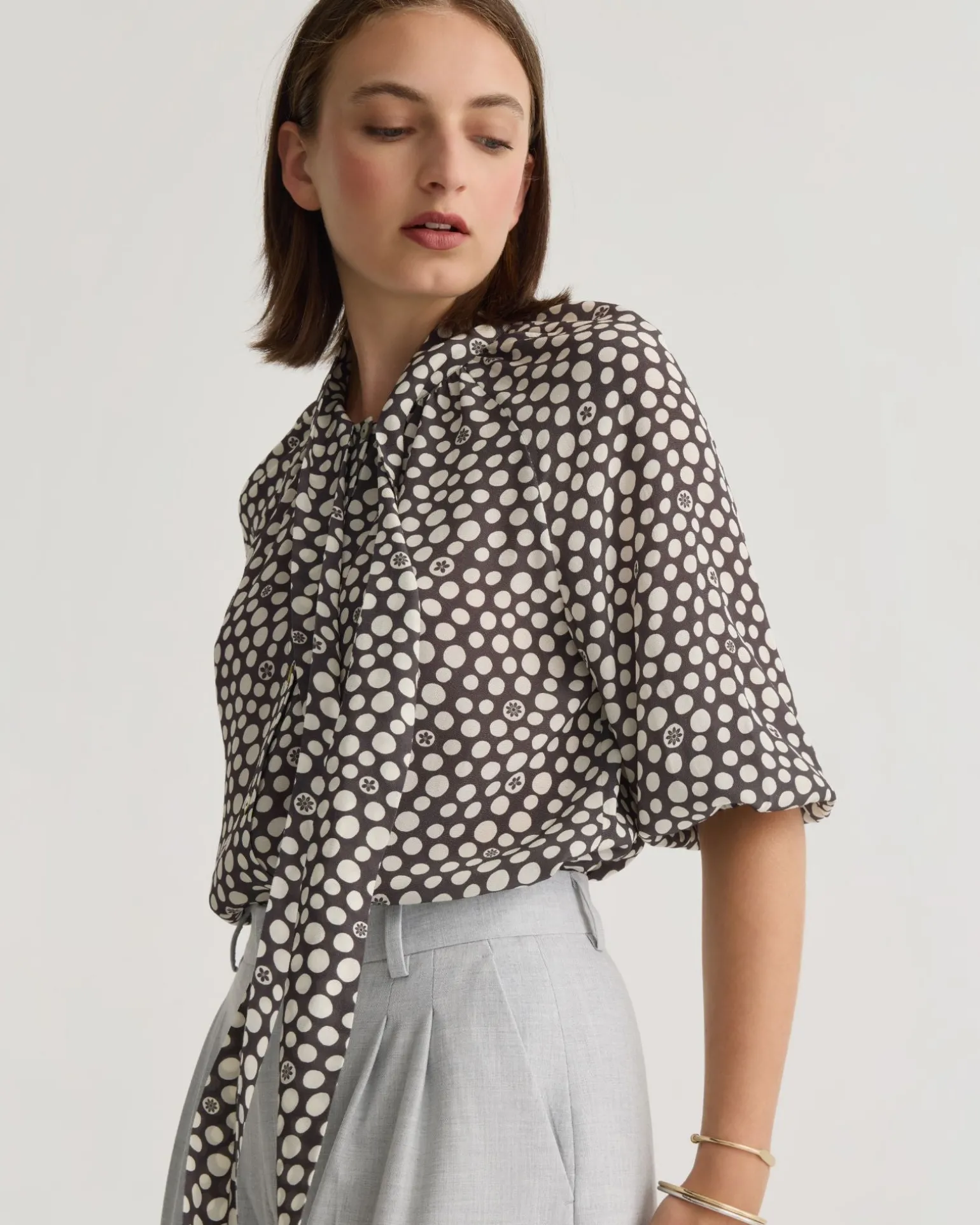 Simone Tie Neck Shirt