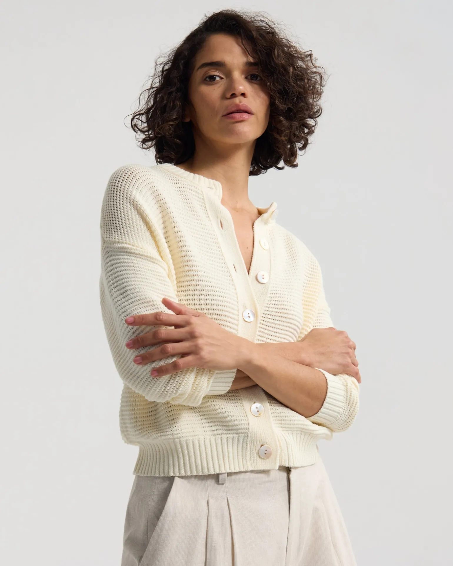 Stevie Cotton Knit Cardigan