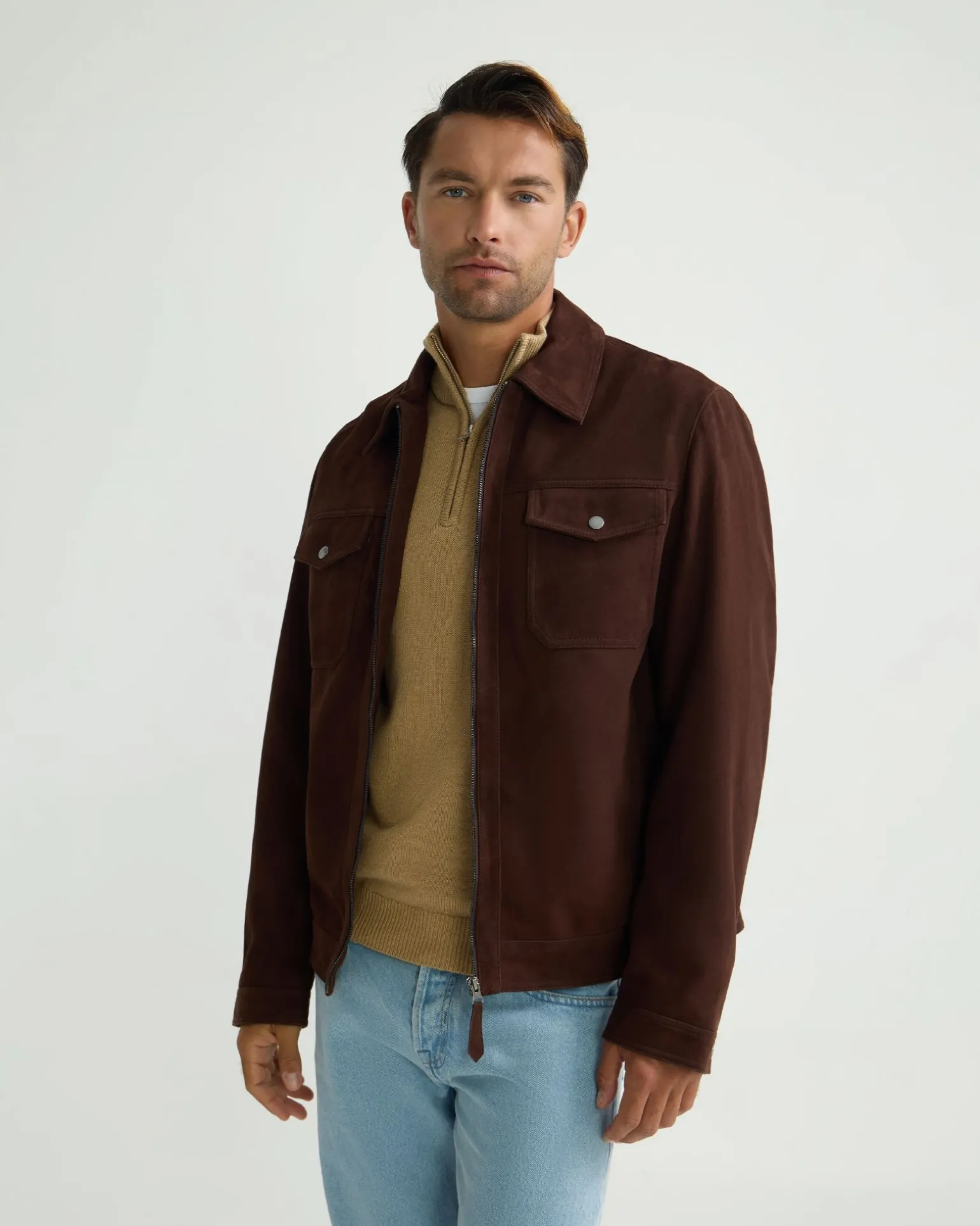 Suede Trucker Jacket