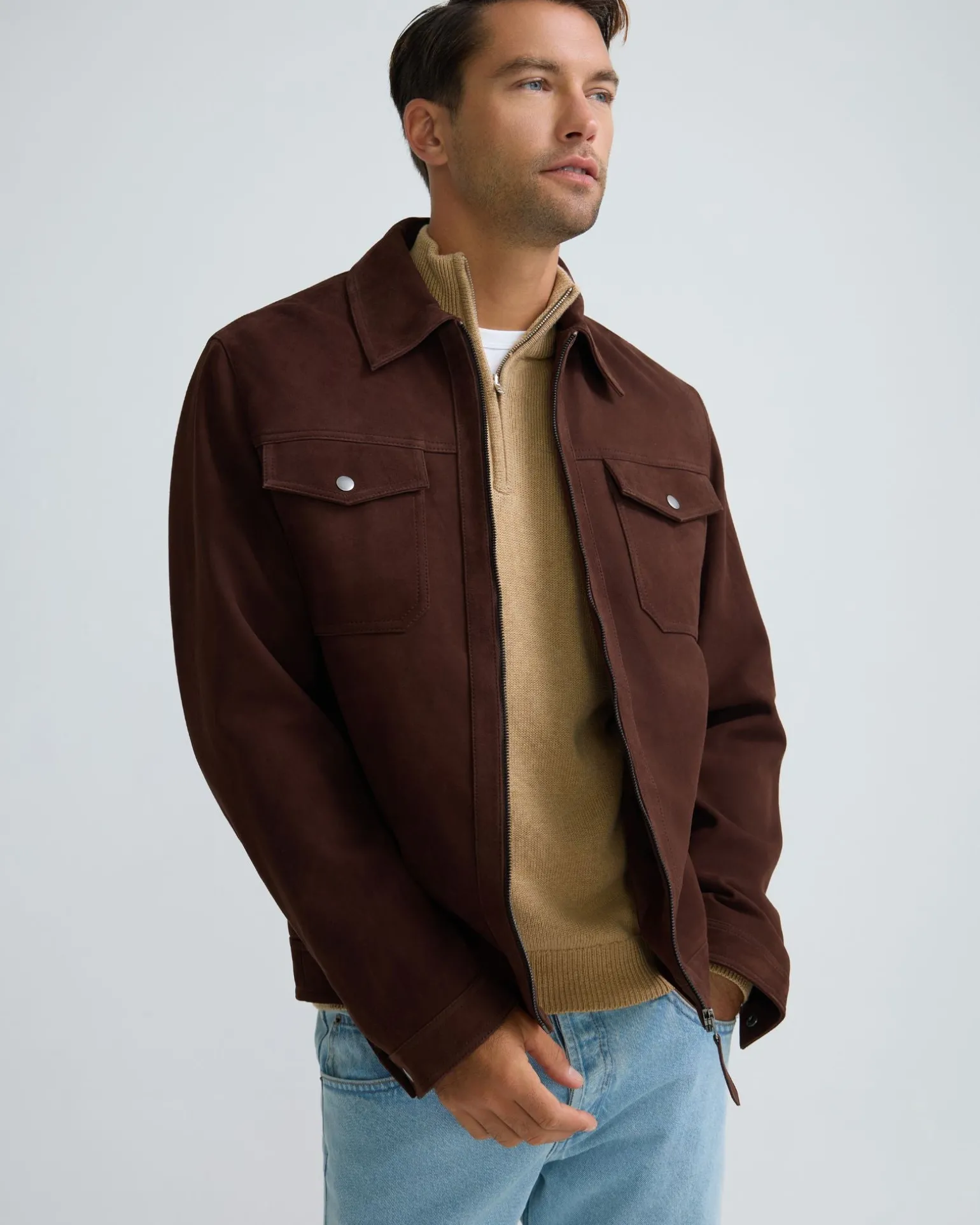 Suede Trucker Jacket