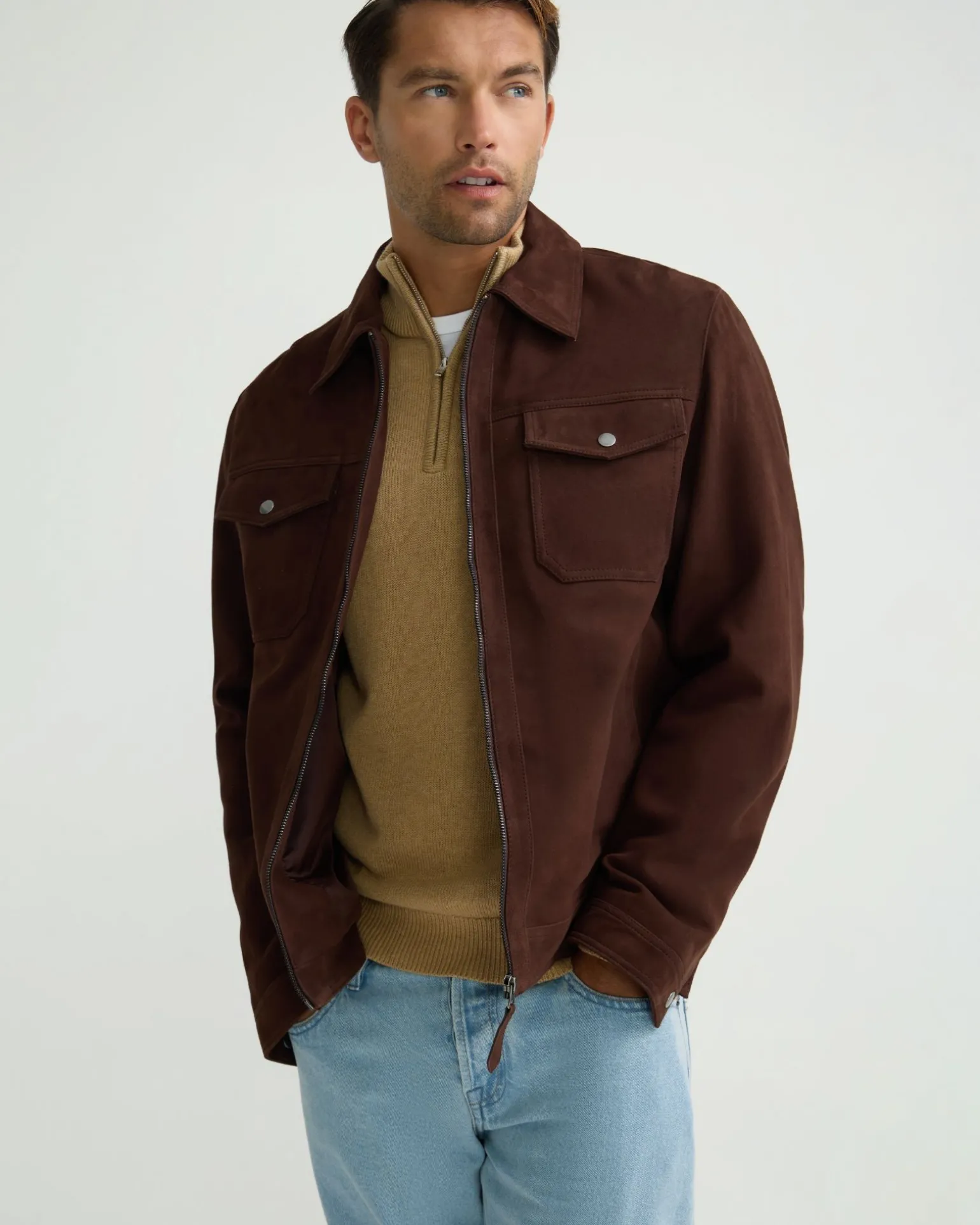 Suede Trucker Jacket