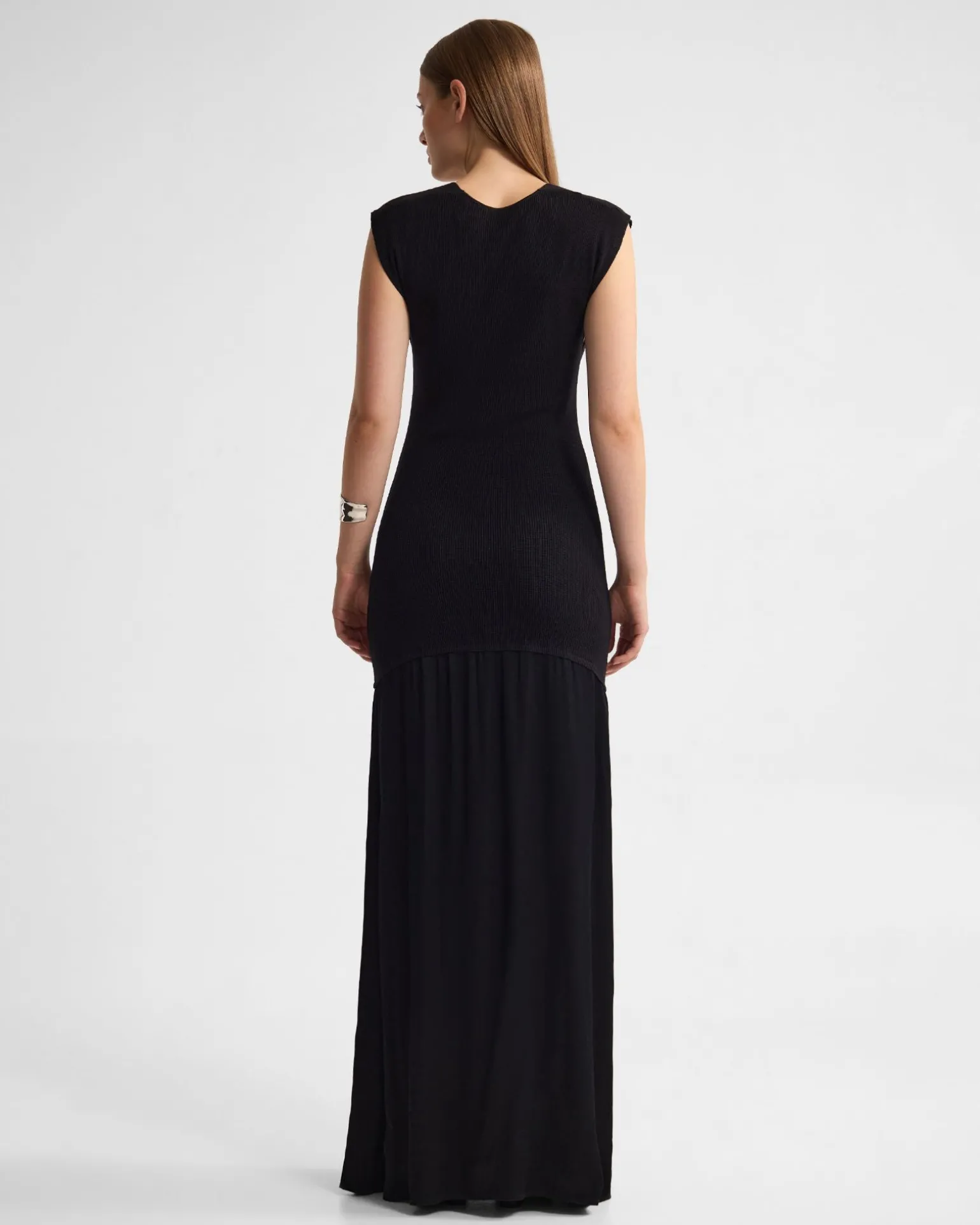 Sydney Knit Dress With Woven Skirt