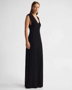 Sydney Knit Dress With Woven Skirt
