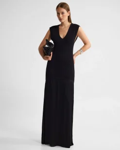Sydney Knit Dress With Woven Skirt