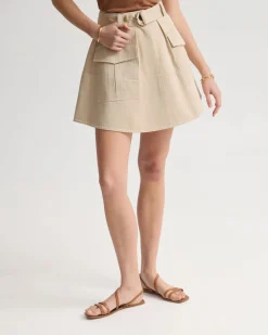 Teri Cotton Safari Skirt