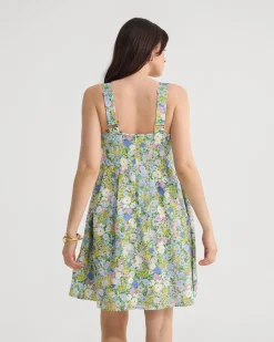 Terra Ditsy Floral Linen Dress