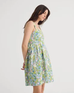 Terra Ditsy Floral Linen Dress