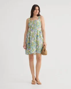 Terra Ditsy Floral Linen Dress