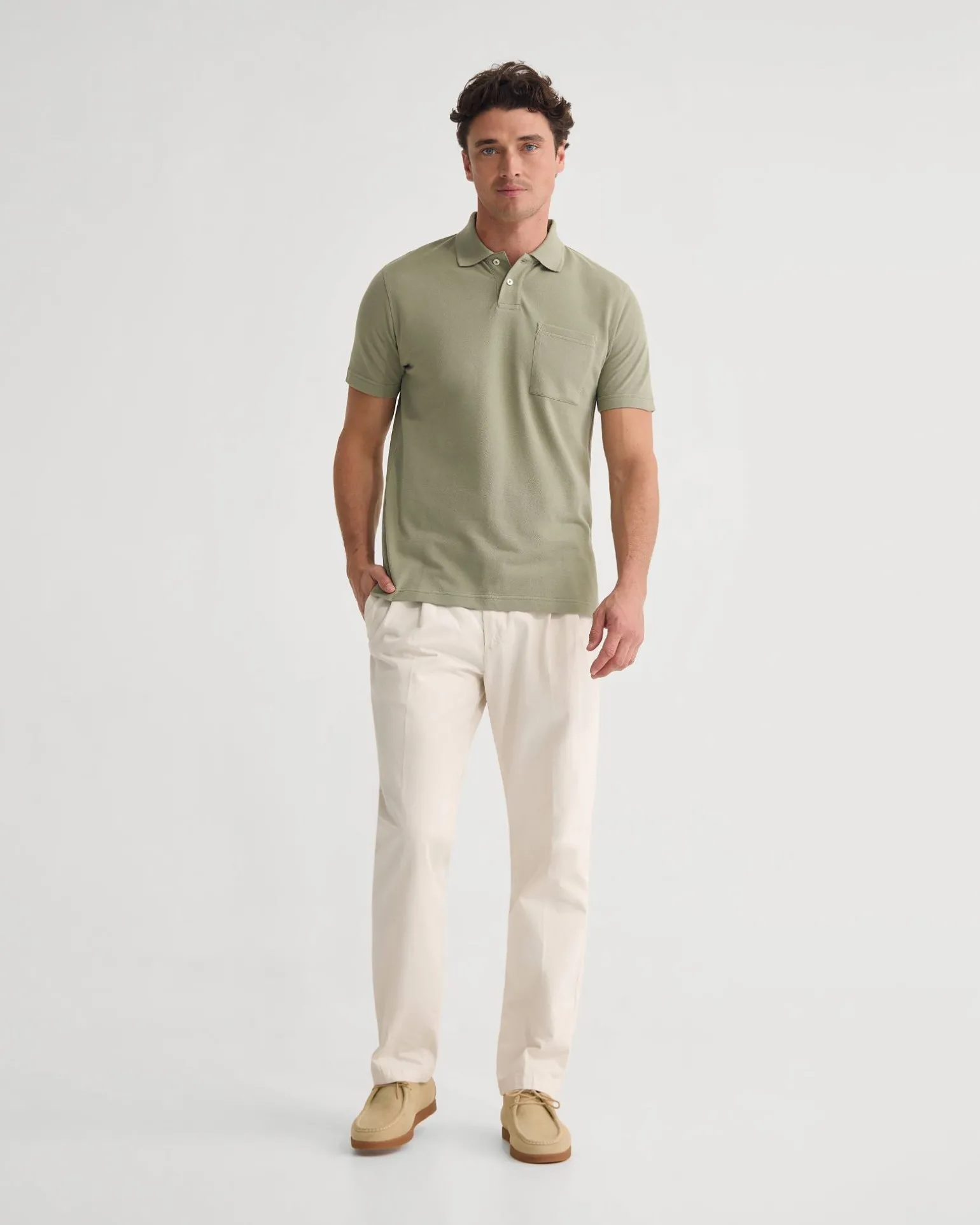 Theo Organic Cotton Pique Polo