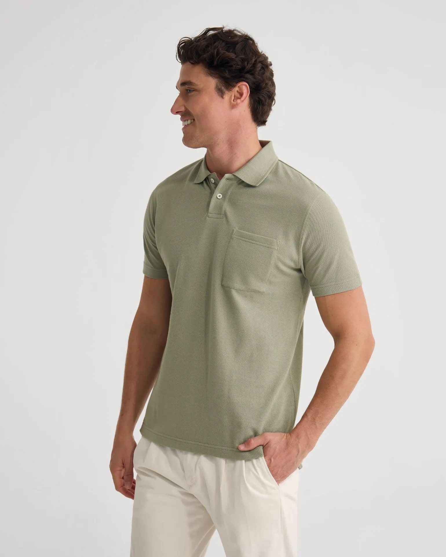Theo Organic Cotton Pique Polo