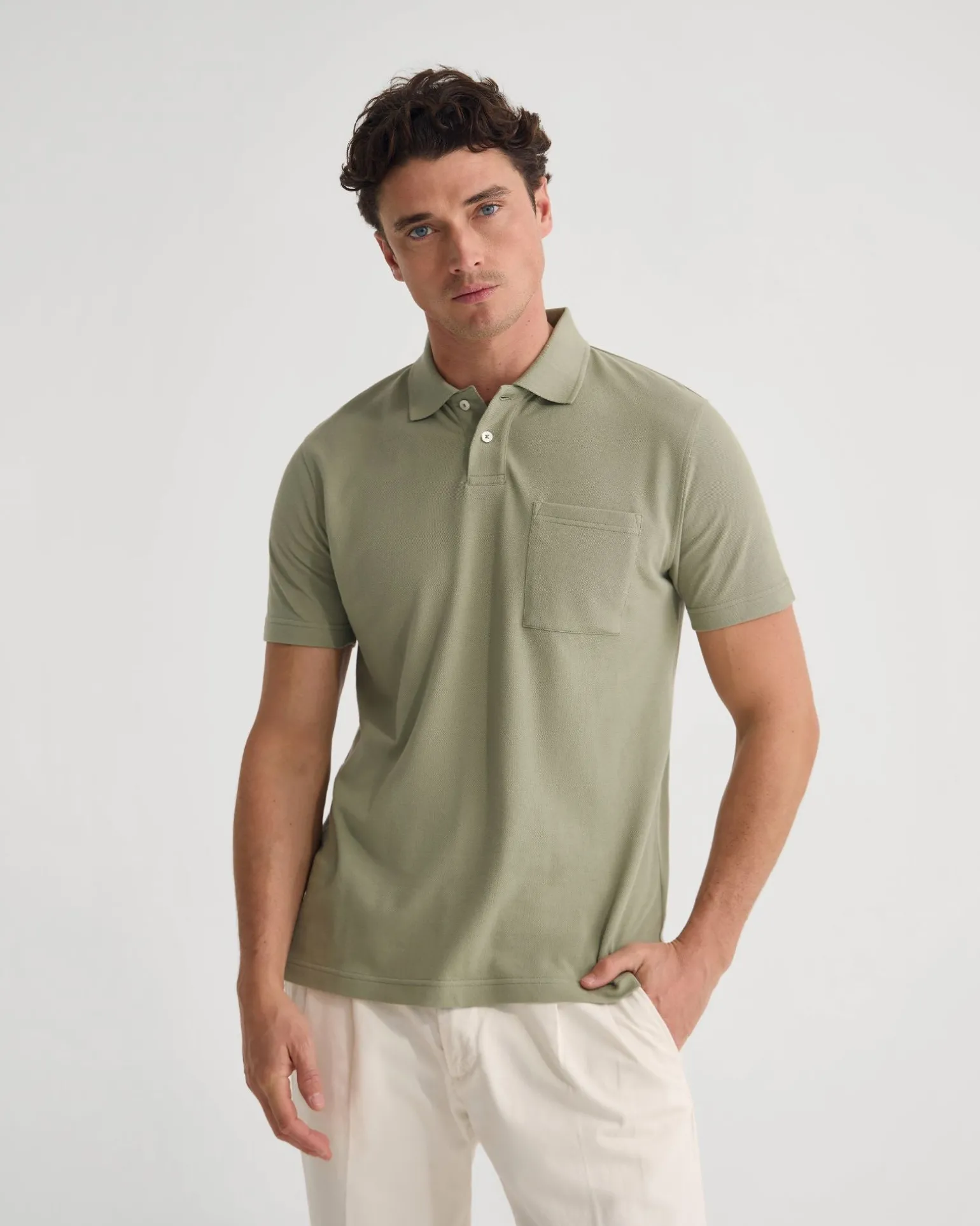 Theo Organic Cotton Pique Polo