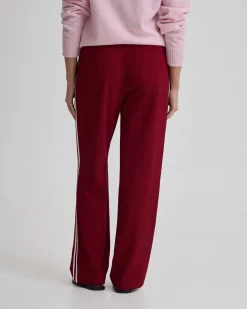Violet Contrast Stripe Pants