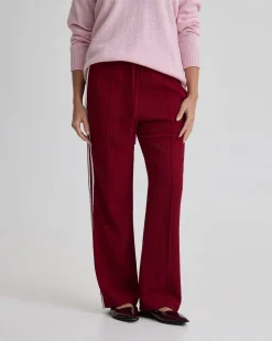 Violet Contrast Stripe Pants