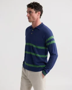 Wolf Striped Cashmere Blend Rugby