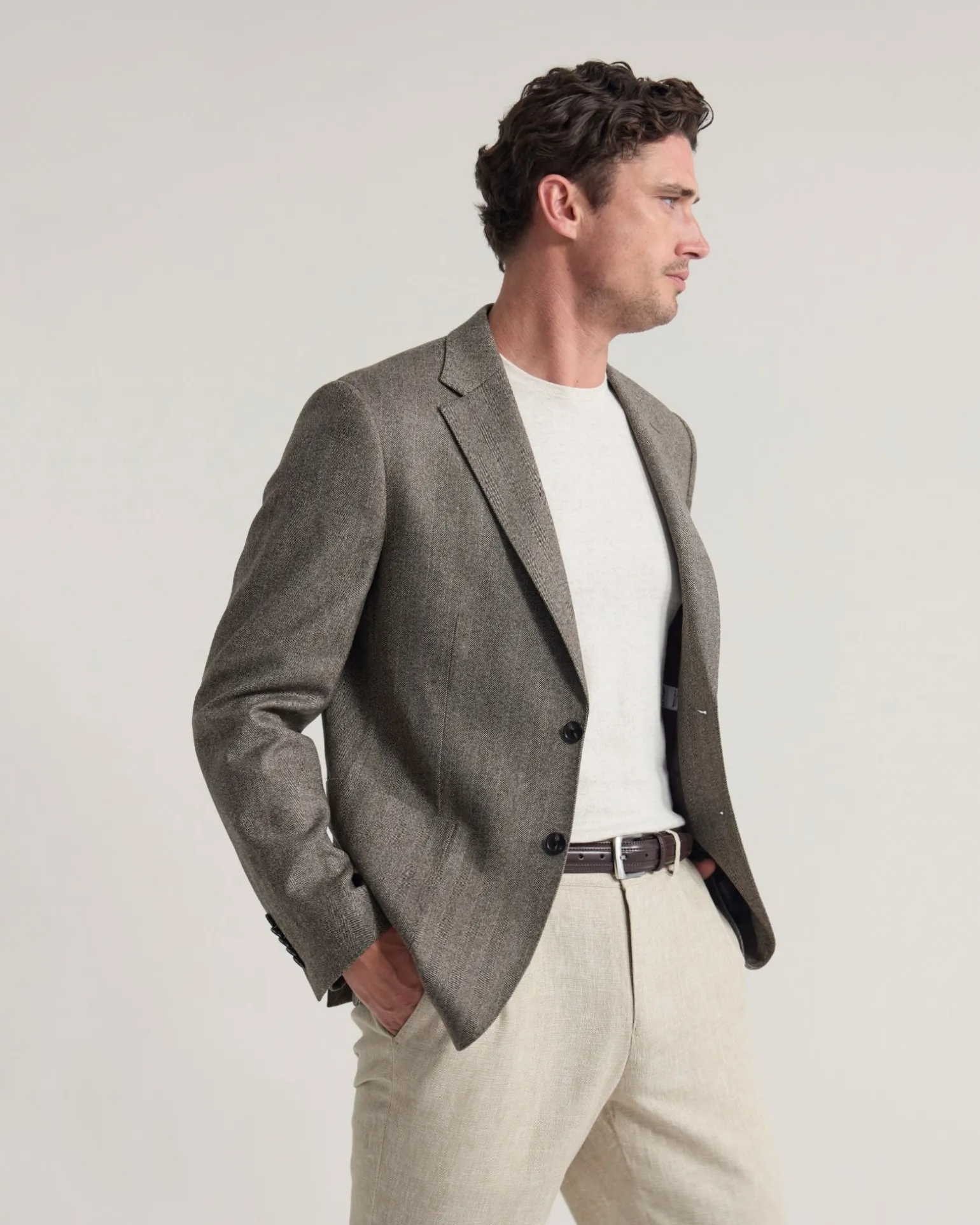 Wordsworth Wool Hrringbone Blazer