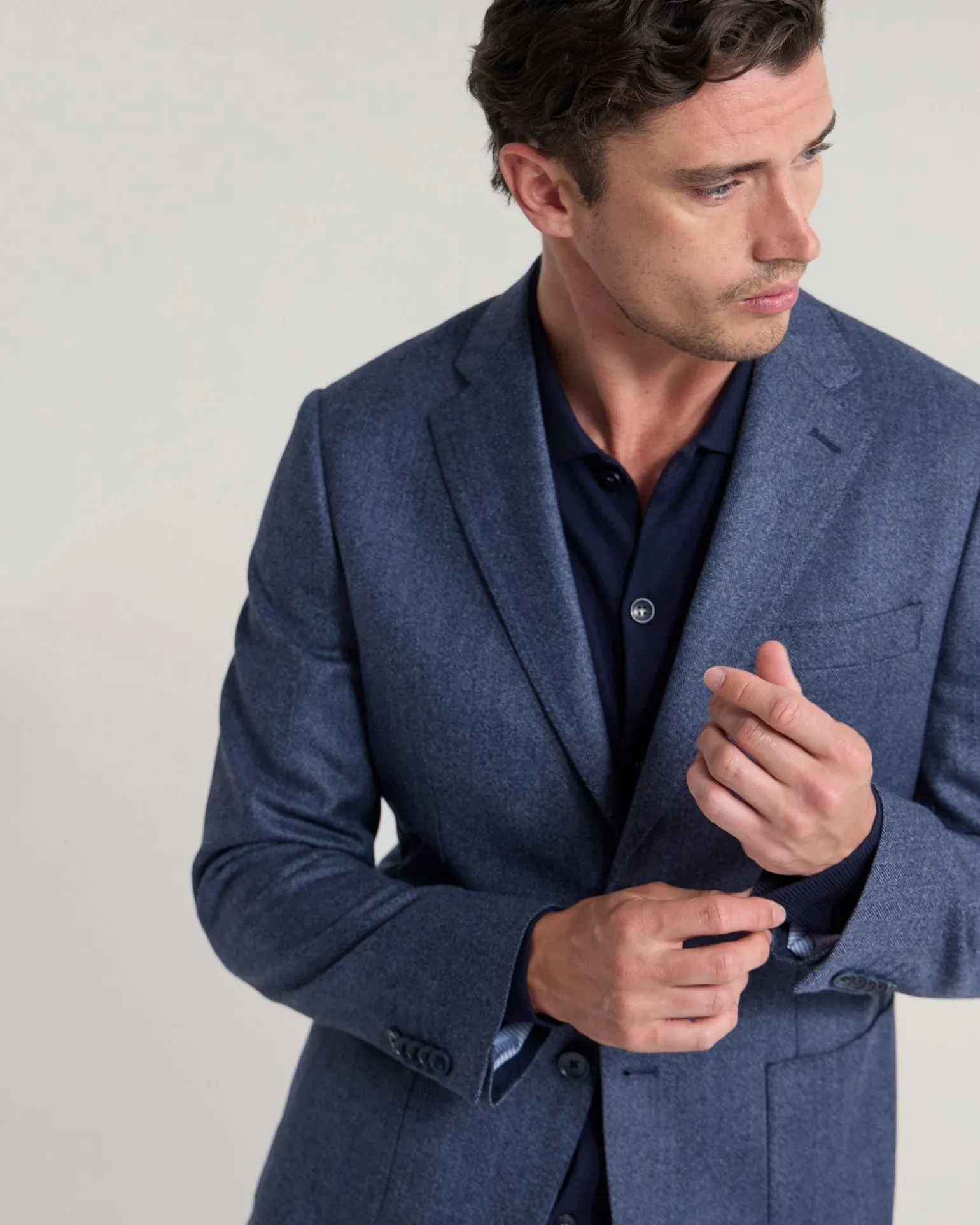 Wordsworth Wool Hrringbone Blazer