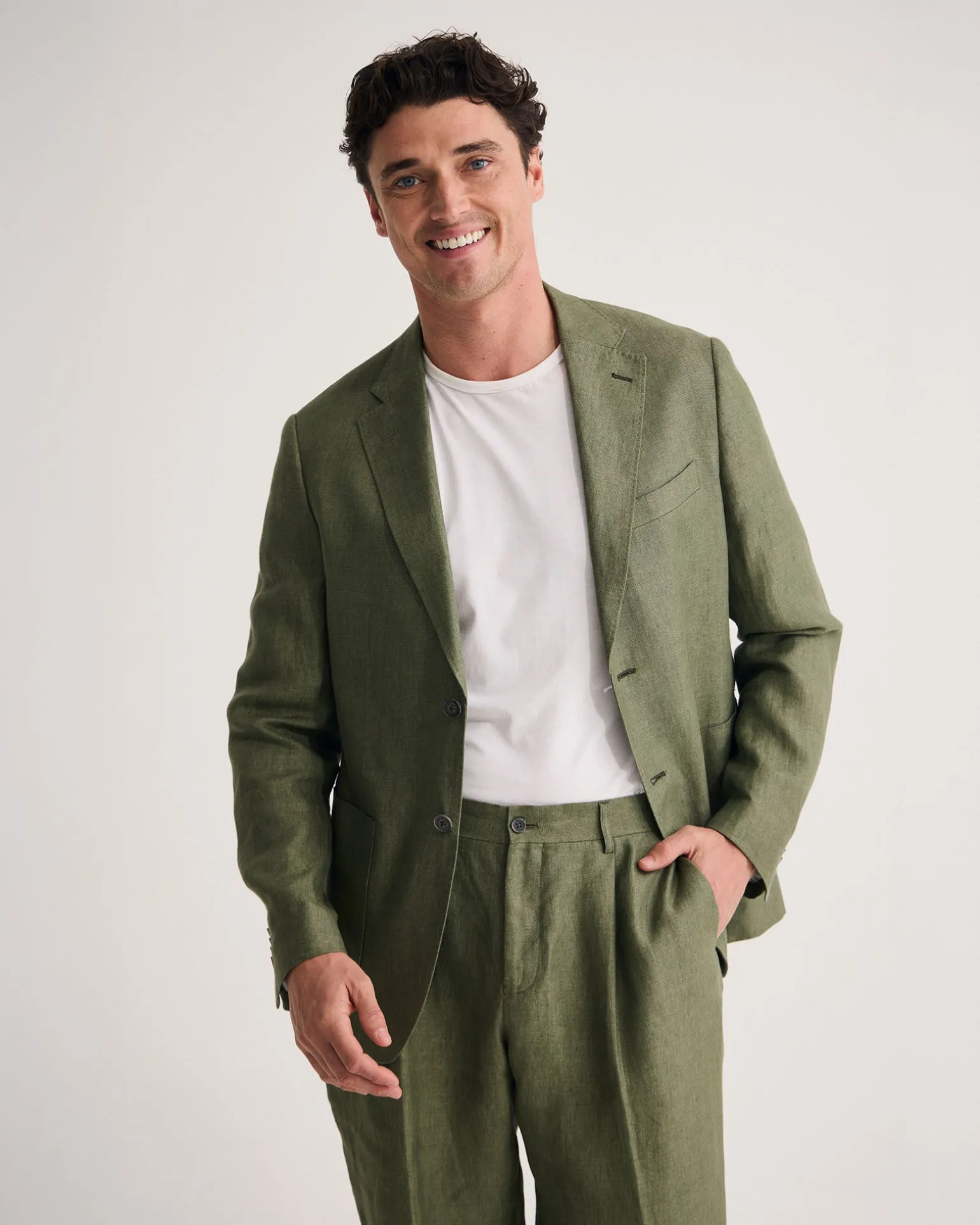 Wrdswrth Linen Patch Pocket Blazer